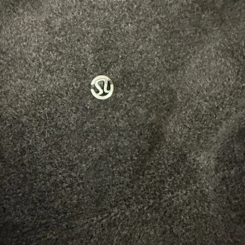 Lululemon Go Forward Pullover Fleece Gray Black High-Neck Size 10